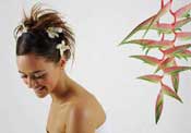 Picture of Bride Looking at Lower Left Smiling